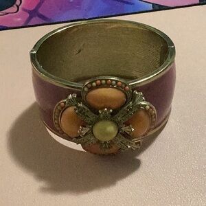 Elegant Gold and Purple Women's Bracelet